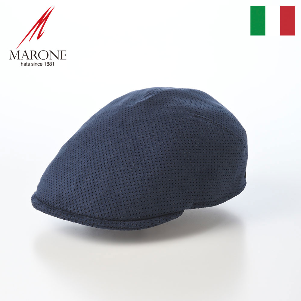 Rakuten - 【スーパーSALE】 MARONE ハンチング帽 キャップ メンズ 春 夏 帽子 CAP ハンチングベレー 大きいサイズ レディース おしゃれ ギフト イタリアブランド マローネ Milano Vento（ミラノ ヴェント） CT849 ネイビー 父の日ギフト 2026