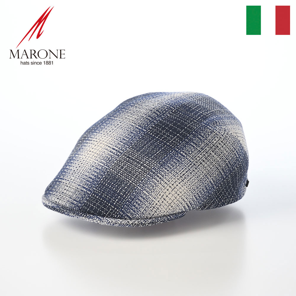 乐天商城 - MARONE ハンチング帽 キャップ メンズ 春 夏 帽子 CAP 大きいサイズ レディース おしゃれ ギフト イタリアブランド マローネ Milano Aurora（ミラノ アウローラ） CT900 ブルー 父の日ギフト 2026
