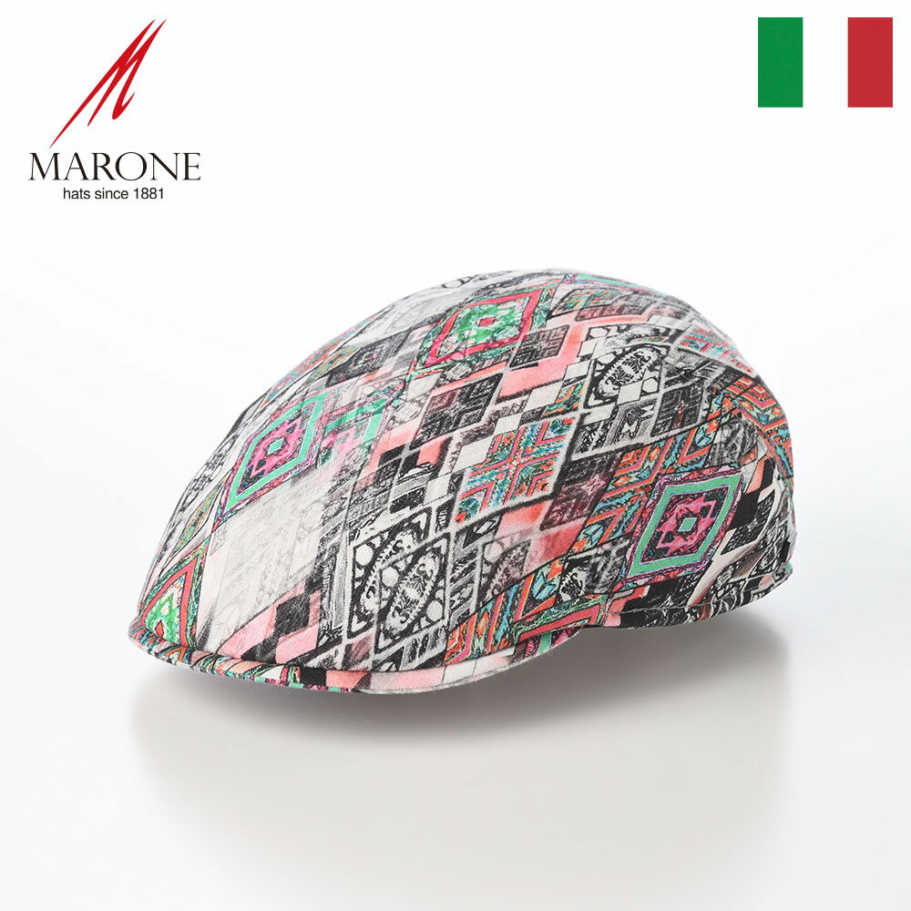 Rakuten - MARONE ハンチング帽 キャップ メンズ 春 夏 帽子 CAP ハンチングベレー 大きいサイズ レディース おしゃれ ギフト イタリアブランド マローネ Milano Diamante（ミラノ ディアマンテ） CT901 マルチ
