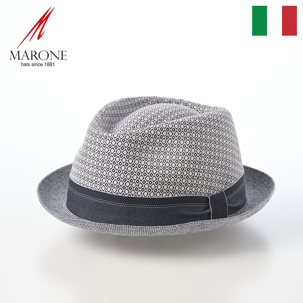 乐天商城 - 【スーパーSALE】 MARONE ハット 帽子 メンズ 春 夏 レディース カジュアル おしゃれ 普段使い 送料無料 ギフト イタリアブランド マローネ Ruben(ルーベン) MT372 グレー 父の日ギフト 2026