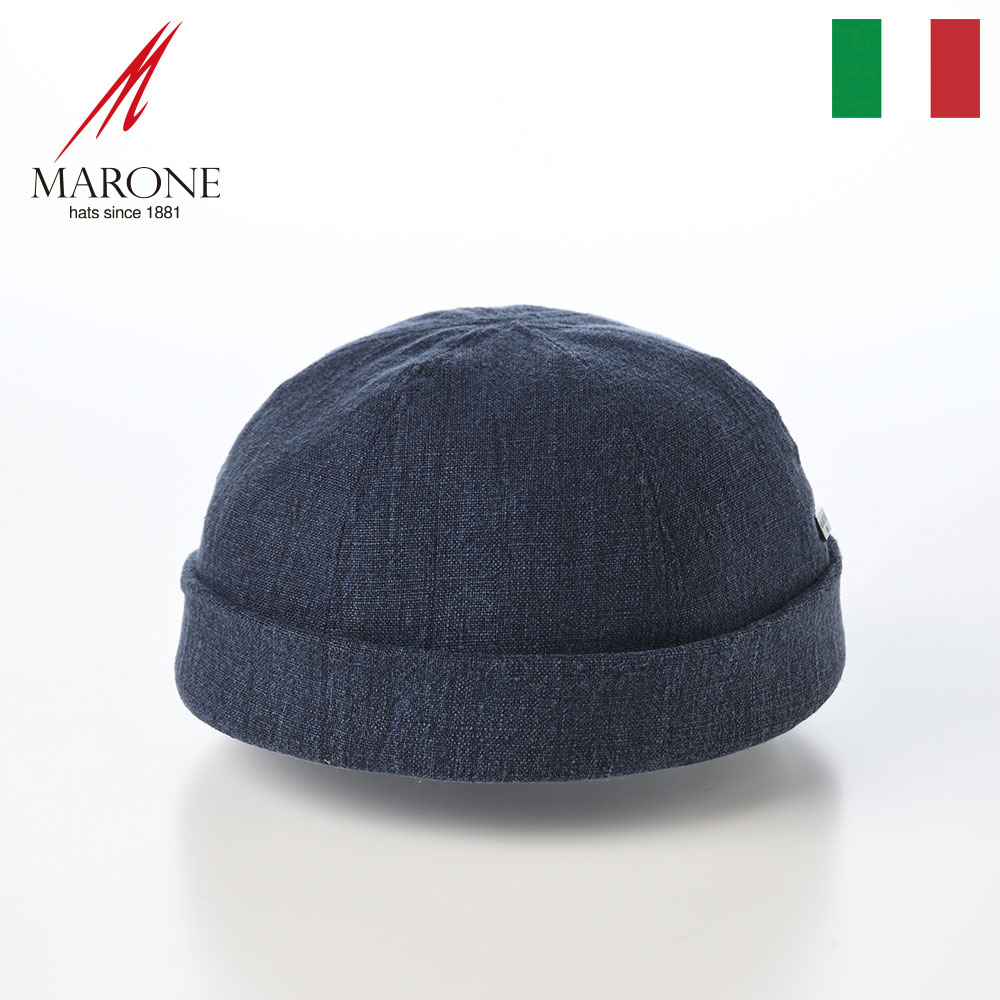 乐天商城 - MARONE 帽子 ロールキャップ ワッチキャップ 春 夏 メンズ レディース カジュアル 普段使い イタリアブランド マローネ Linen Roll Cap(リネン ロールキャップ) CT82524 ジーンズ 父の日ギフト 2026