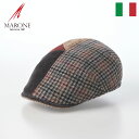 MARONE ハンチング メンズ 秋 冬 帽子 大きいサイズ キャップ CAP ハンチングベレー 鳥打帽 普段使い おしゃれ レディース 送料無料 あす楽 イタリアブランド マローネ Primo Tre(プリモ トレ) BT1257 グレー