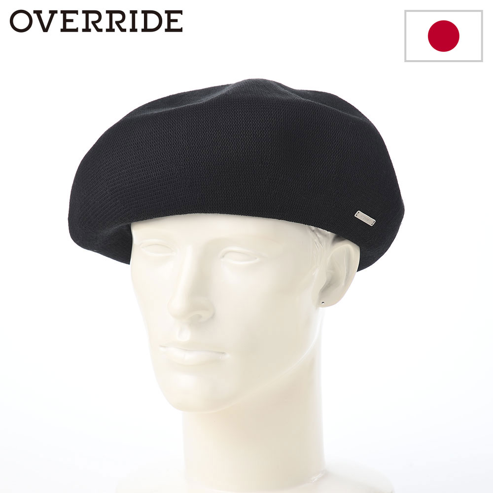 ベレー帽 ハンチングベレー メンズ レディース 日本製 秋 冬 OR THERMO BASIC BERET SG OVERRIDE オーバーライド ブラック カジュアル ギフト プレゼント