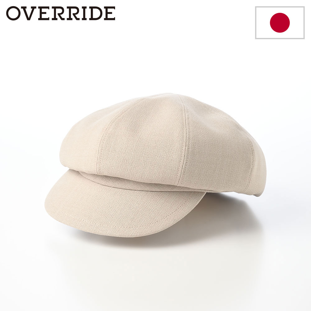 乐天商城 - キャスケット メンズ レディース OVERRIDE オーバーライド リネン風 帽子 通年 通気性 軽量 カジュアル おしゃれ OR LINEN LIKE CASQUETTE（リネン ライク キャスケット） ベージュ 父の日ギフト 2026