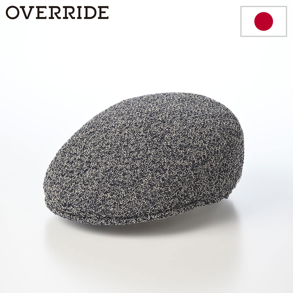 ハンチング帽 メンズ レディース 日本製 秋 冬 防寒 暖かい OR OGC GIMA KNIT HUNTING OVERRIDE オーバーライド ネイビー カジュアル ギフト プレゼント