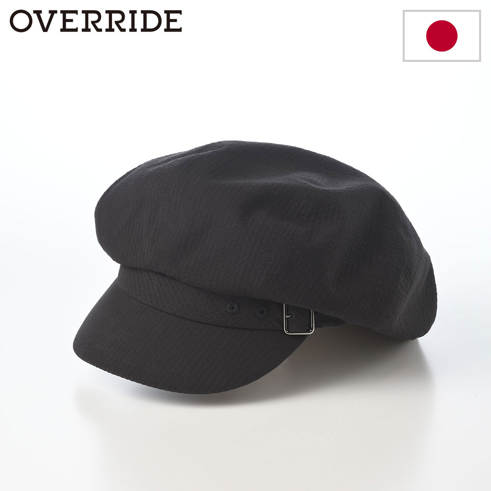 Rakuten - OVERRIDE オーバーライド キャスケット帽 帽子 メンズ レディース カジュアル おしゃれ 紳士帽 ファッション小物 ブランド OR OGC SUCKER CASQUETTE（サッカー キャスケット） ブラック