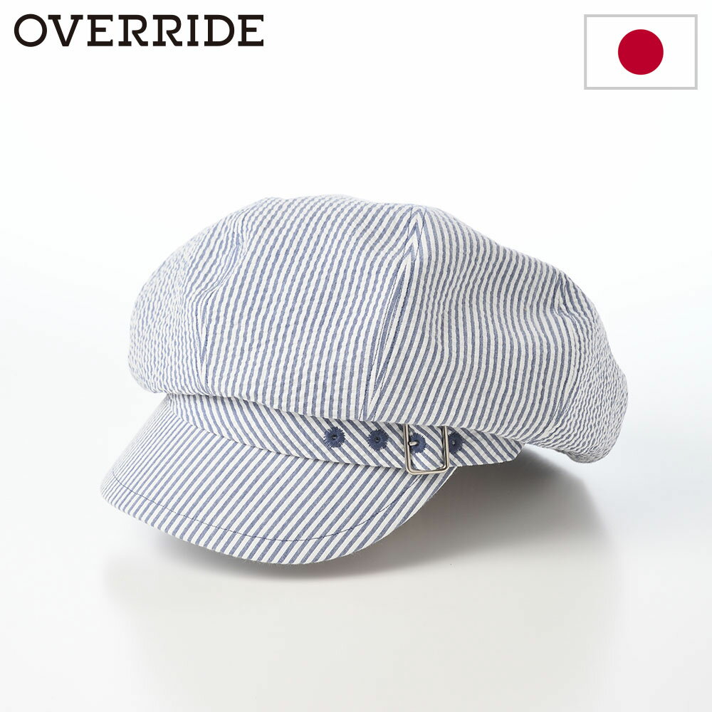 Rakuten - OVERRIDE オーバーライド キャスケット帽 帽子 メンズ レディース カジュアル おしゃれ 紳士帽 ファッション小物 ブランド OR OGC SUCKER CASQUETTE（サッカー キャスケット） ネイビー
