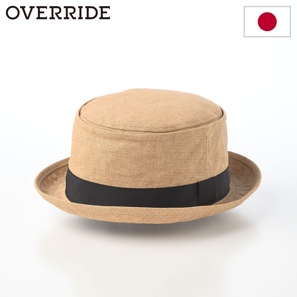 乐天商城 - OVERRIDE オーバーライド ポークパイハット UVカット アウトドア 帽子 メンズ レディース OR PAPER CLOTH PORK PIE（ペーパークロス ポークパイ） ベージュ