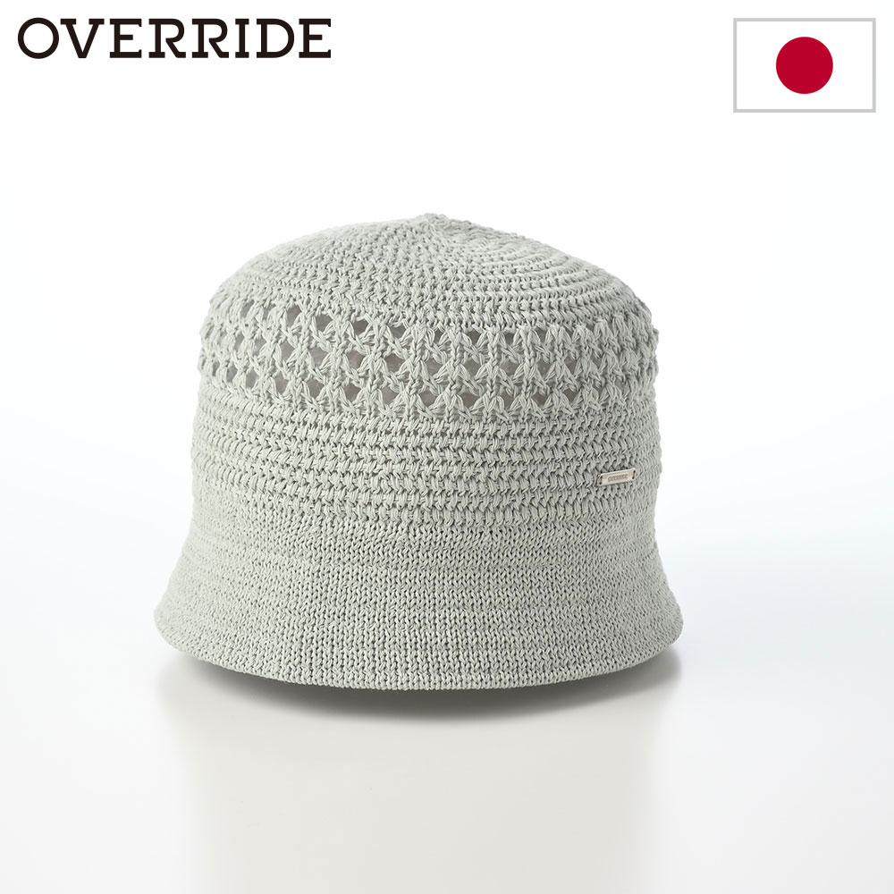 乐天商城 - OVERRIDE オーバーライド バケットハット 帽子 メンズ レディース カジュアル おしゃれ 紳士帽 ファッション小物 ブランド OR OGC GIMA KNIT HAT（ギマ ニット ハット） ライトグリーン