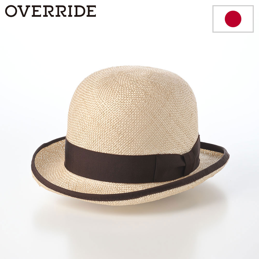 Rakuten - ボーラーハット メンズ レディース OVERRIDE オーバーライド 日本製 帽子 カジュアル おしゃれ OR KENMA BOWLER（ケンマ ボーラー） ライトベージュ