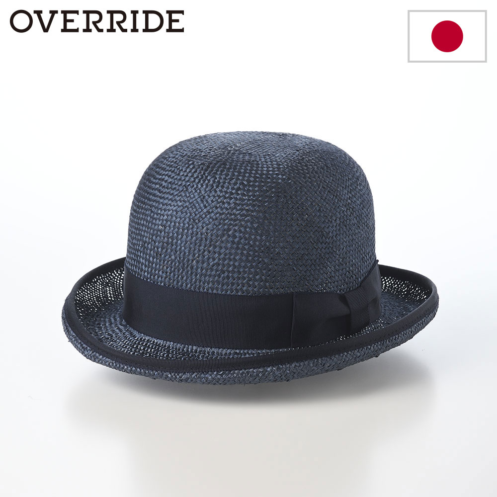Rakuten - ボーラーハット メンズ レディース OVERRIDE オーバーライド 日本製 帽子 カジュアル おしゃれ OR KENMA BOWLER（ケンマ ボーラー） ネイビー