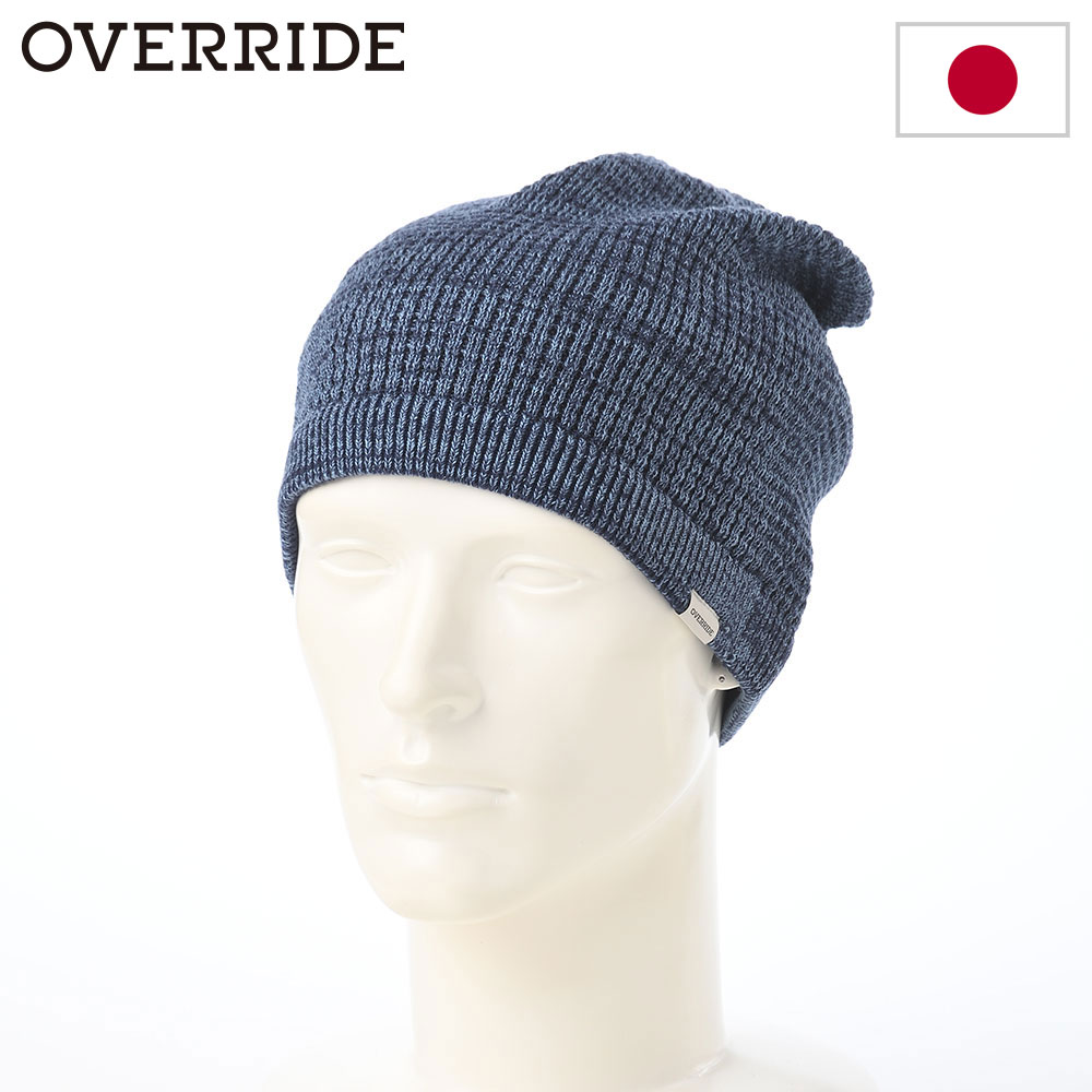 OVERRIDE オーバーライド ニット帽 帽子 メンズ レディース カジュアル おしゃれ 紳士帽 ファッション小物 ブランド OR KNIT BASIC BEANIE SG（ニット ベーシック ビーニー） ネイビー クリスマスギフト