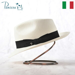 Panizza イタリアブランド 中折れハット パナマハット パナマ帽子 メンズ レディース 紳士帽 春 夏 大きいサイズ M L XL イタリア製 フェドラ 本パナマ プレゼント ギフト あす楽 送料無料 父の日 パニッツァ MINDO CARLINO（ミンド カルリーノ）ホワイト
