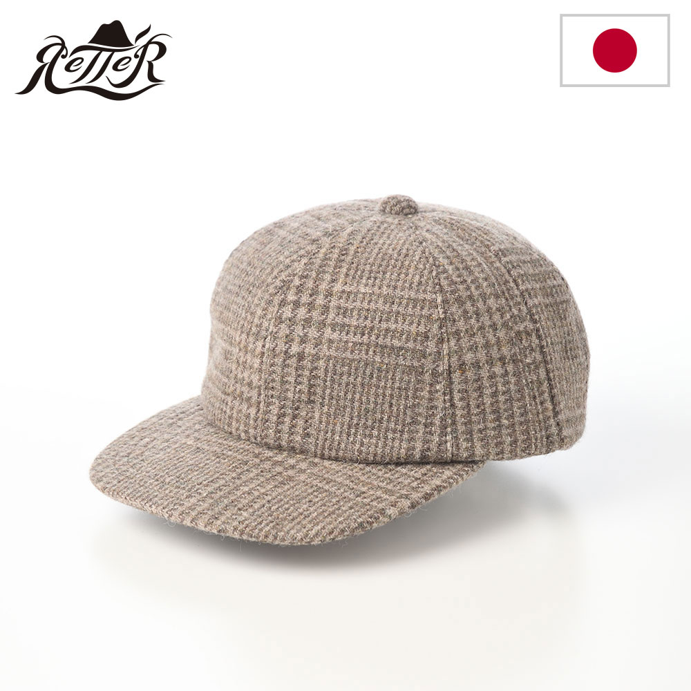 乐天商城 - RETTER レッター キャップ メンズ レディース Glen cap（グレン キャップ）REC003 オリーブ 帽子 グレンチェック ウール混 あたたかい レザー調ベルト 日本製 秋冬 父の日ギフト2026