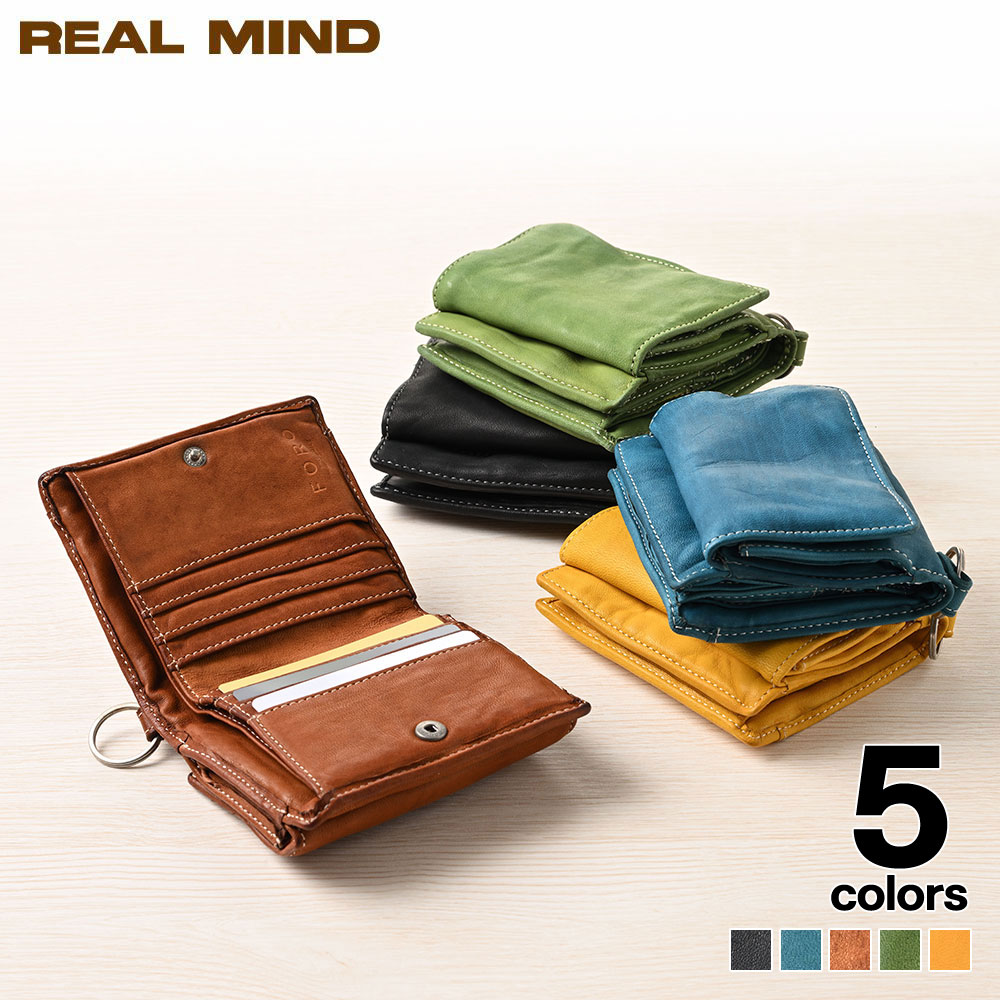 乐天商城 - 馬革 本革 二つ折り財布 メンズ REAL MIND カード8枚収納 小銭入れ付き レザー財布 日本製 ヴィンテージ 経年変化 ギフト対応 FORO 製品染め ボックス型小銭入れ付き折財布 父の日ギフト 2026