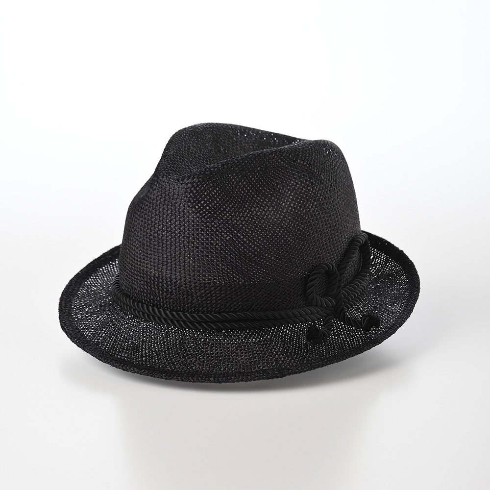 RETTER チロリアンハット ストローハット 帽子 春 夏 メンズ レディース 紳士帽 中折れハット ソフト帽 カジュアル フォーマル シンプル 普段使い 日本ブランド ファッション小物 アクセサリー レッター Kenma Tirol(ケンマチロル) ブラック 2
