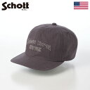 Schott ショット 帽子 ベースボールキャップ cap 春 夏 秋 冬 メンズ レディース ユニセックス ファッション小物 おしゃれ ブランド 大きいサイズ アメリカ アメカジ STITCH EMB 6P CAP(ステッチ エンブロイダリー 6P キャップ) SC122 チャコール