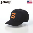 Schott ショット 帽子 ベースボールキャップ cap 春 夏 秋 冬 メンズ レディース ユニセックス ファッション小物 おしゃれ ブランド アメリカ アメカジ S FELT WAPPEN BASEBALL CAP(S フェルトワッペン ベースボールキャップ) SC131 ブラック