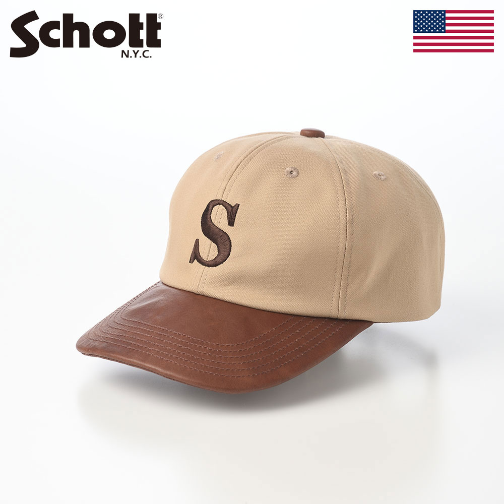 乐天商城 - Schott ショット 帽子 ベースボールキャップ cap 春 夏 秋 冬 メンズ レディース ユニセックス ファッション小物 おしゃれ ブランド 大きいサイズ アメリカ アメカジ DUCK CLOTH 6P CAP（ダッククロス 6P　キャップ） SC154 ブラウン 父の日ギフト