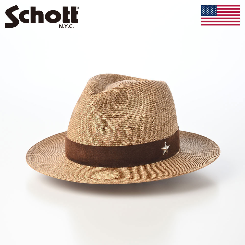 乐天商城 - Schott ショット 帽子 ブレードハット cap メンズ レディース ユニセックス ファッション小物 おしゃれ ブランド アメリカ アメカジ ONE STAR BRAID HAT（ワンスター ブレード ハット） SC166 ベージュ 父の日ギフト