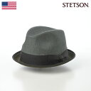 ポイント2倍 STETSON 帽子 中折れハット ソフトハット メンズ レディース 春 夏 ソフト帽 おしゃれ シンプル カジュアル 普段使い ファッション小物 アクセサリー アメリカブランド ステットソン BRAID COMBI HAT（ブレードコンビ ハット）SE442 オリーブ