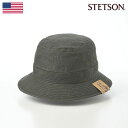 【SALE 10％OFF】STETSON サファリハット バケットハット 帽子 メンズ レディース オールシーズン カジュアル シンプル おしゃれ アウトドア ファッション小物 アメリカブランド ステットソン COTTON SAFARI RETRO PATCH（コットンサファリ レトロパッチ）SE450 オリーブ