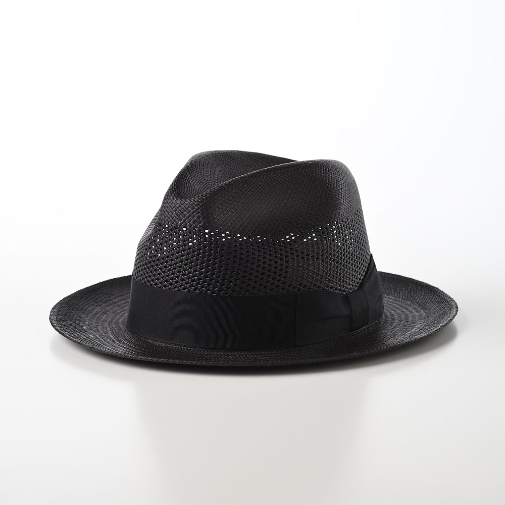 STETSON パナマハット パナマ帽 中折れハット メンズ 帽子 本パナマ 春 夏 透かし編み 涼しい サイズ調整可 カジュアル フォーマル おしゃれ アメリカブランド ステットソン VEN BASIC PANAMA(ベン ベーシックパナマ)SE586 ブラック 熱中症 暑さ対策