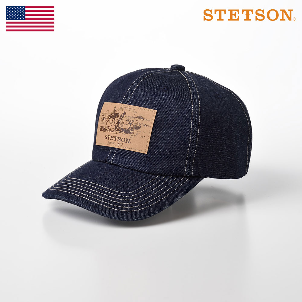 STETSON カジュアルキャップ CAP メンズ 父の日 オールシーズン 春夏秋冬 おしゃれ アメカジ タウンユース 普段使い サイズ調整 紳士帽 アメリカブランド 送料無料 あす楽 ギフト プレゼント 日本製 ステットソン DENIM CAP（デニムキャップ）SE589 ネイビー