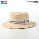 STETSON ステットソン カンカン帽 パナマ帽 パナマハット 帽子 メンズ レディース 春 夏 ブランド 大きいサイズ カジュアル おしゃれ シンプル リゾート 麦わら ストロー アメリカ TIKI PANAMA BOTER HAT（ティキ パナマボーターハット）SE652 ナチュラル