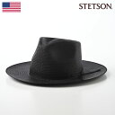 STETSON ステットソン パナマ帽 パナマハット 帽子 中折れハット メンズ レディース 本パナマ 春 夏 つば広 ワイドブリム スベリアジャスター付 エクアドル製 カジュアル フォーマル おしゃれ 送料無料 CASSIDY PANAMA（キャシディ パナマ）SE654 ブラック