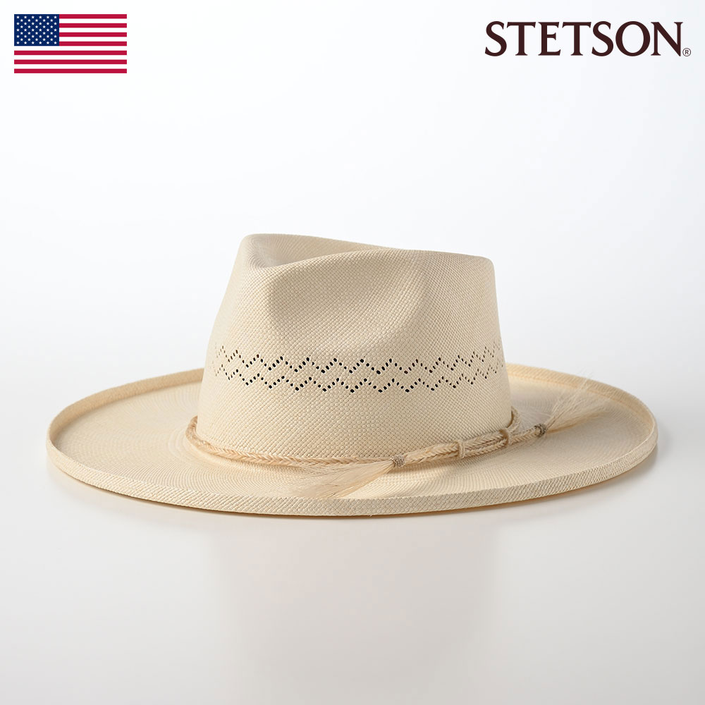 楽天メンズハット・帽子専門店 時谷堂STETSON ステットソン パナマ帽 パナマハット 中折れハット メンズ レディース 帽子 父の日 本パナマ 春 夏 つば広 透かし編み サイズ調整 カジュアル おしゃれ 送料無料 SOUTHERN EDGE-UP PANAMA（サザン エッジアップ パナマ）SE657 ナチュラル