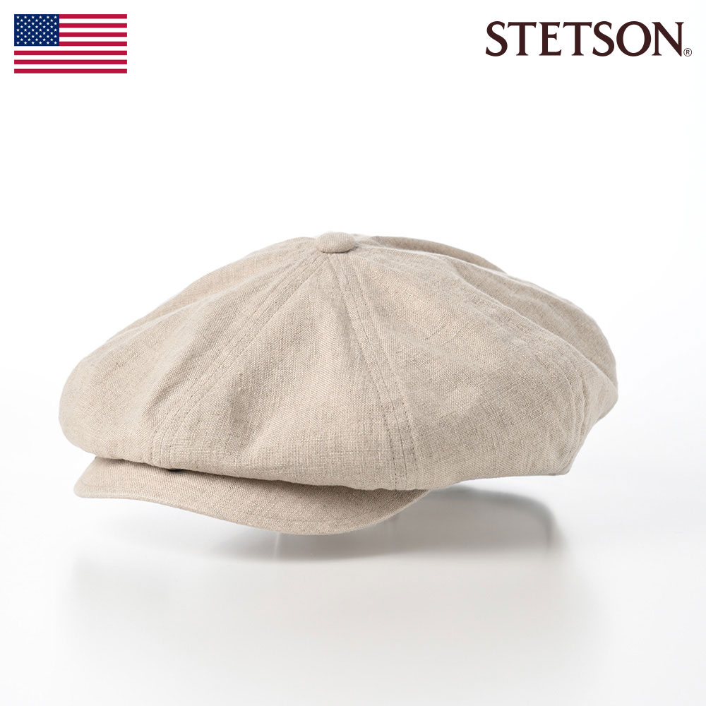 楽天メンズハット・帽子専門店 時谷堂STETSON（ステットソン） LINEN CASQUETTE（リネンキャスケット）SE721 ナチュラル 父の日 ギフト プレゼント 贈り物