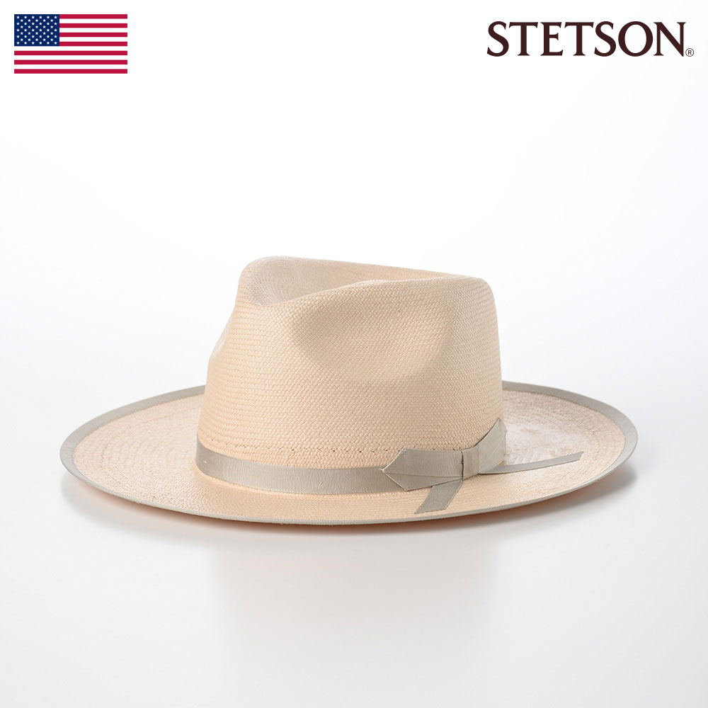 楽天メンズハット・帽子専門店 時谷堂STETSON ステットソン パナマ帽 パナマハット 中折れハット メンズ レディース 帽子 父の日 本パナマ 春 夏 カジュアル おしゃれ 普段使い ファッション小物 アメリカ ブランド FLAT VINTAGE PANAMA G8（フラット ヴィンテージ パナマ G8）SE732 ナチュラル