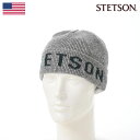STETSON ニット帽 帽子 ワッチキャップ ビーニー メンズ レディース 秋 冬 カジュアル おしゃれ 普段使い 防寒 暖かい アメリカ ブランド ステットソン SHETLAND WOOL KNIT WATCH(シェットランドウールニットワッチ)SE760 グレー プレゼント