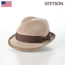 STETSON 帽子 中折れハット メンズ レディース 春 夏 ブランド 大きいサイズ シンプル カジュアル おしゃれ ファッション小物 アメリカ ステットソン SILK THERMO PIPING HAT(シルクサーモ パイピング ハット) SE761 ベージュ 熱中症 暑さ対策