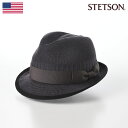 STETSON 帽子 中折れハット メンズ レディース 春 夏 ブランド 大きいサイズ シンプル カジュアル おしゃれ ファッション小物 アメリカ ステットソン SILK THERMO PIPING HAT(シルクサーモ パイピング ハット) SE761 チャコール 熱中症 暑さ対策
