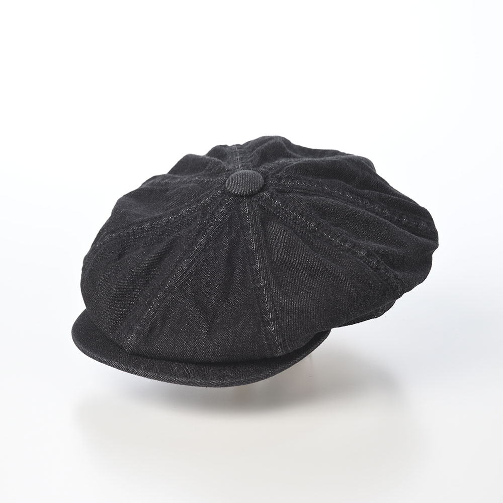 STETSON キャスケット帽 帽子 ニュースボーイキャップ CAP ハンチング帽 メンズ レディース 春 夏 秋 冬 カジュアル おしゃれ ファッション アメリカ ブランド ステットソン ONEWASH DENIM CASQUETTE(ワンウォッシュデニム キャスケット) SE789 ブラック 2