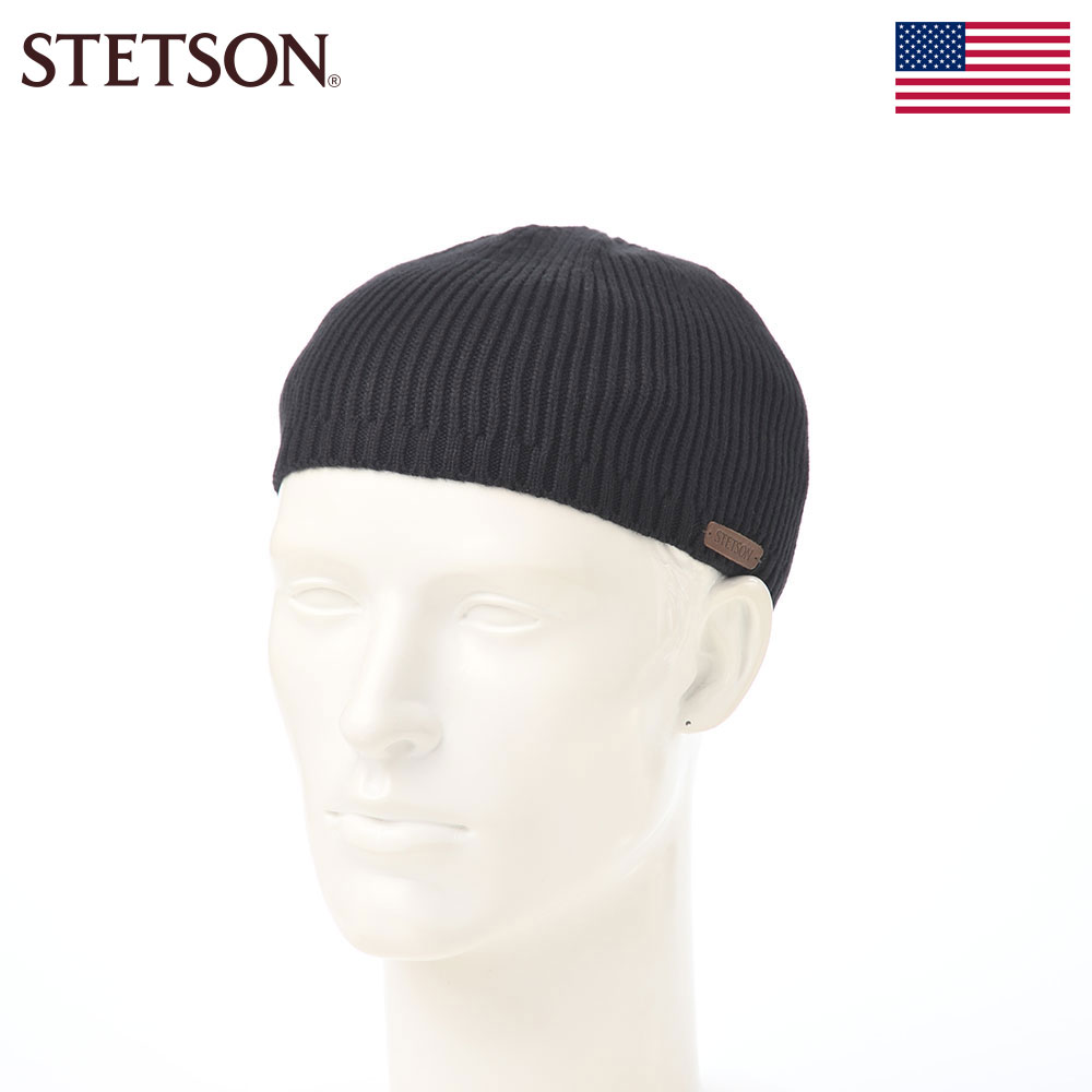 乐天商城 - STETSON 帽子 ニット帽 メンズ レディース キャップ CAP 大きいサイズ ブランド カジュアル おしゃれ ステットソン CASHMERE COTTON KNIT WATCH（カシミア コットン ニットワッチ） SE838 ブラック 父の日ギフト 2026