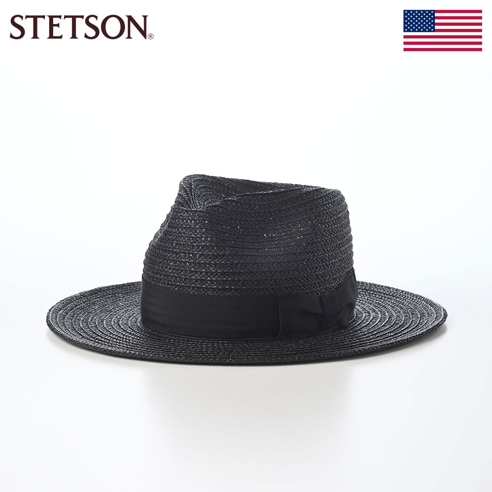 乐天商城 - STETSON 帽子 ブレード ハット メンズ レディース 春 夏 麦わら帽 ブランド 大きいサイズ シンプル カジュアル ファッション小物 アメリカ ステットソン VINTAGE PAPER BRAID HAT（ヴィンテージ ペーパーブレード ハット） SE851 ブラック 父の日ギフト 2026