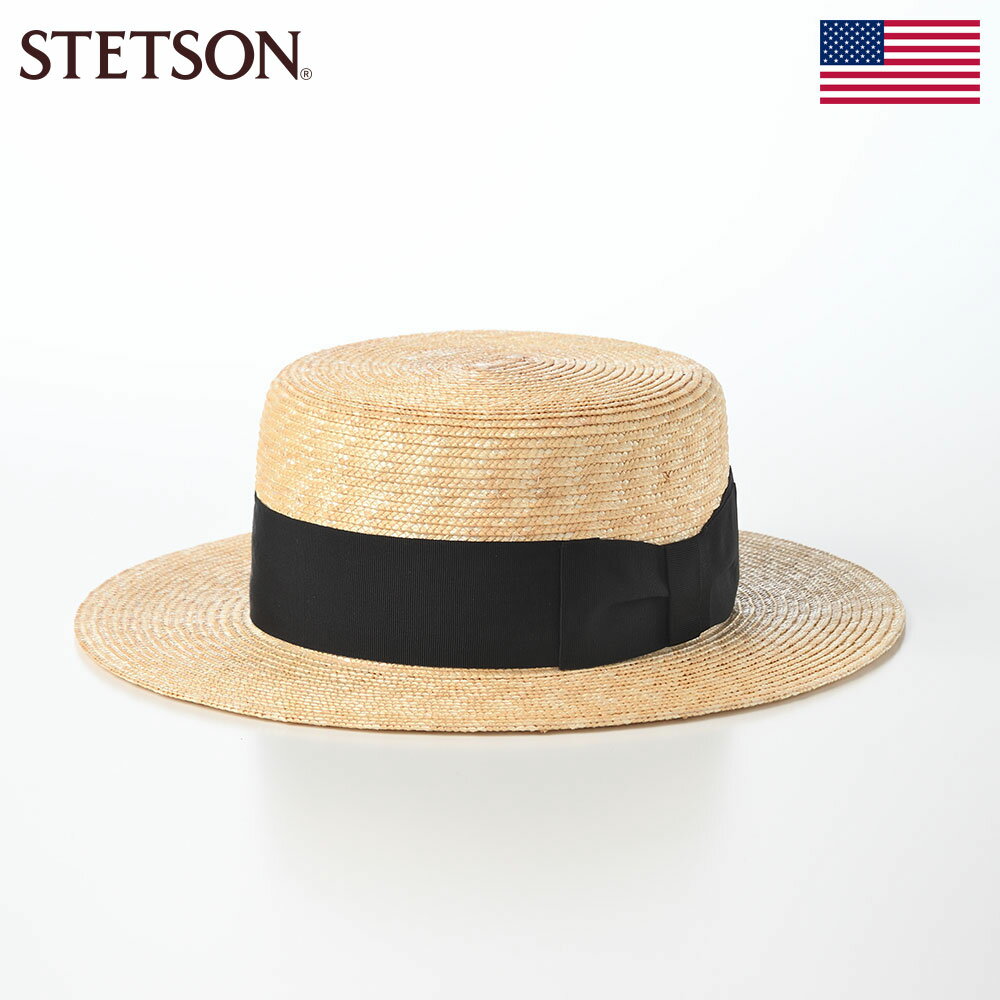 樂天商城 - カンカン帽 メンズ レディース 日本製 春 夏 アメリカ STETSON ステットソン STRAW BRAID KANKAN HAT（ストローブレード カンカンハット） SE853 ベージュ