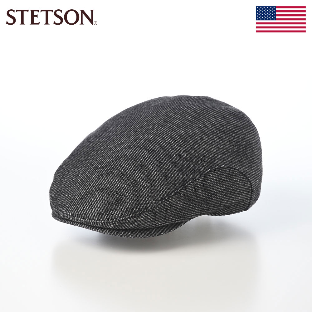 樂天商城 - STETSON ステットソン ハンチング帽 キャップ 帽子 ブランド メンズ ハンチングベレー 鳥打帽 おしゃれ シンプル 普段使い レディース アメリカ 11oz PIQUE DENIM HUNTING（11oz ピケデニム ハンチング） SE856 ブラック