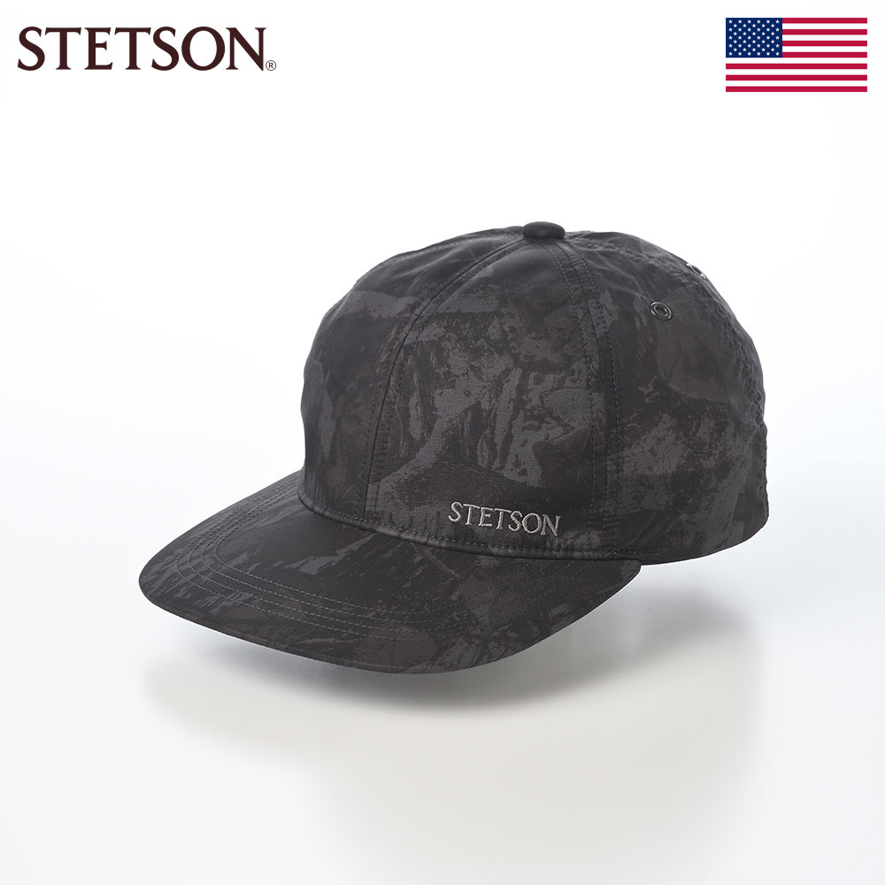 乐天商城 - STETSON ステットソン キャップ メンズ リーフカモ リップストップキャップ SE860 ブラック 帽子 日本製 ナイロン100％ 撥水 軽量 アウトドア カモフラージュ 迷彩 アジャスター 春夏 秋冬 父の日ギフト 2026