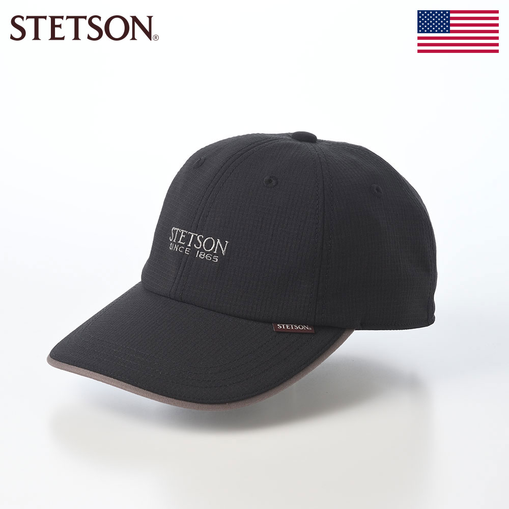 Rakuten - STETSON ステットソン キャップ メンズ 空羽メッシュキャップ SE883 ブラック 帽子 日本製 ポリエステル100％ 通気性 軽量 長つば アジャスター 春夏 手洗い可 父の日ギフト 2026