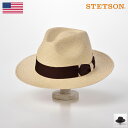 STETSON(ステットソン) パナマハット ティアドロップ メンズ レディース 春夏 中折れハット 中折れ帽子 パナマ帽子 高級 ナチュラル ブラック 57cm 59cm 送料無料 デュオパナマG3 SH557 あす楽