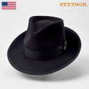 ステットソン STETSON ラビット ウール フェルトハット メンズ レディース 中折れハット 帽子 紳士 秋冬 ブラック [ビンテージウィペットミックスST...