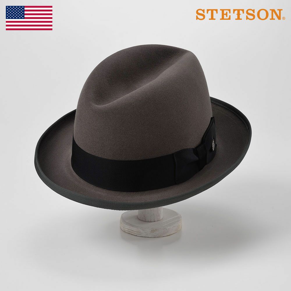 ステットソン STETSON ビーバー ラビットフェルトハット 中折れハット メンズ レディース フェドラ ホンブルグ 帽子 紳士 秋冬 チャコールグレー 送料無料 あす楽 ST REGIS(セントレジス)ST121 父の日ギフト
