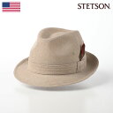 STETSON 帽子 中折れハット メンズ 春 夏 トリルビー ソフトハット 大きいサイズ アメリカブランド カジュアル おしゃれ シンプル 普段使い 日除け UV対策 レディース 送料無料 あす楽 ステットソン NEW LESCAUT SS（ニューレスコー SS）SE073 ベージュ