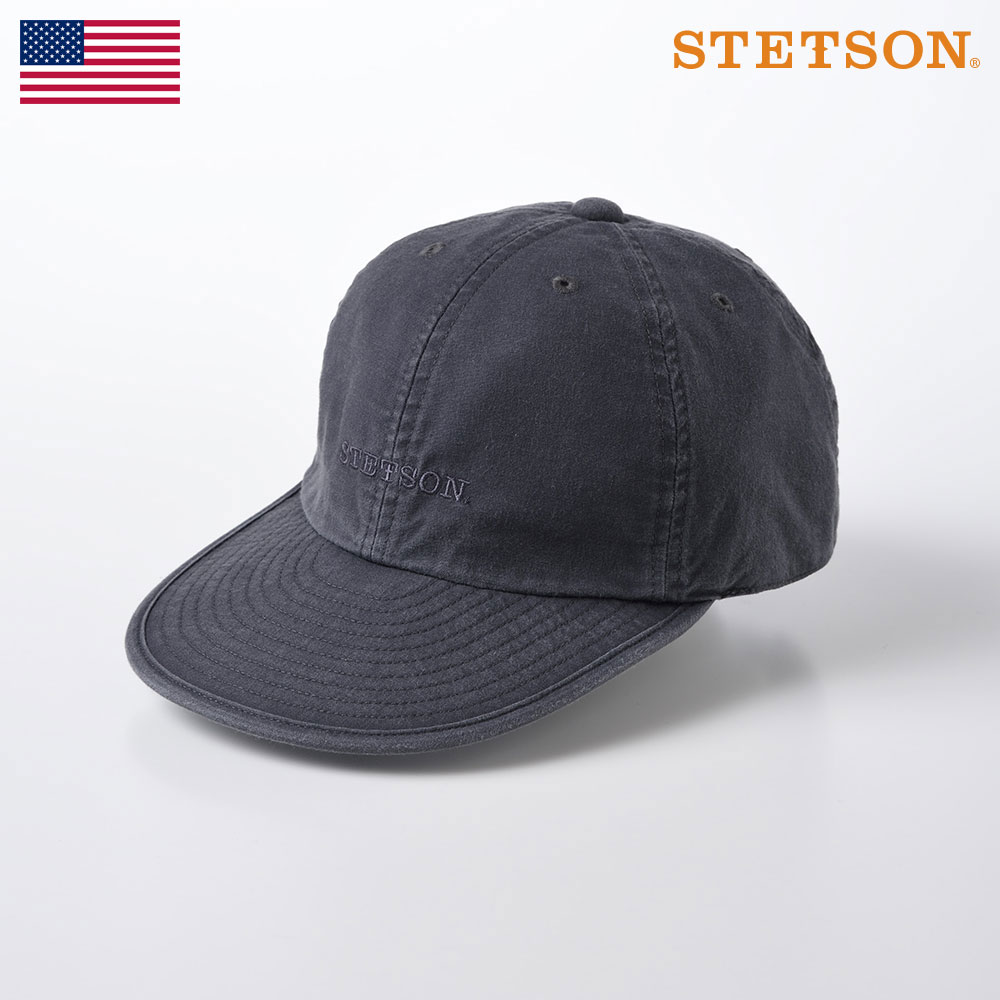 メンズ帽子（紳士） ステットソン STETSON ベースボールキャップ メンズ レディース 野球帽 カジュアル 帽子 父の日 紳士 大きいサイズ 春夏 メンズ帽子 送料無料 あす楽 COTTON OVERDYE WASHED CAP（コットンオーバーダイウォッシュドキャップ）SE077 ブラック