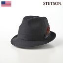 STETSON ステットソン メンズ レディース ソフトハット ソフト帽 中折れ トリルビー カジュアルハット 帽子 紳士 大きいサイズ 春夏秋冬 [ニューレスコーフラノSE123] メンズ帽子 紳士帽 送料無料 あす楽