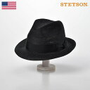 STETSON(ステットソン) 中折れハット 中折れ帽子 メンズ 父の日 レディース 春夏 麦わら帽子 ストローハット ブレードハット 涼しい 紳士帽 ブラック 送料無料 [チャールストンヘンプ ST132] あす楽 父の日ギフト